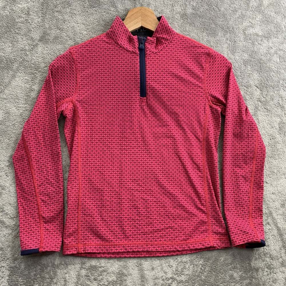 Greyson Tate 1/4 Zip Sweatshirt Youth Boys Medium 6/7 Pink Golf Stretch Preppy